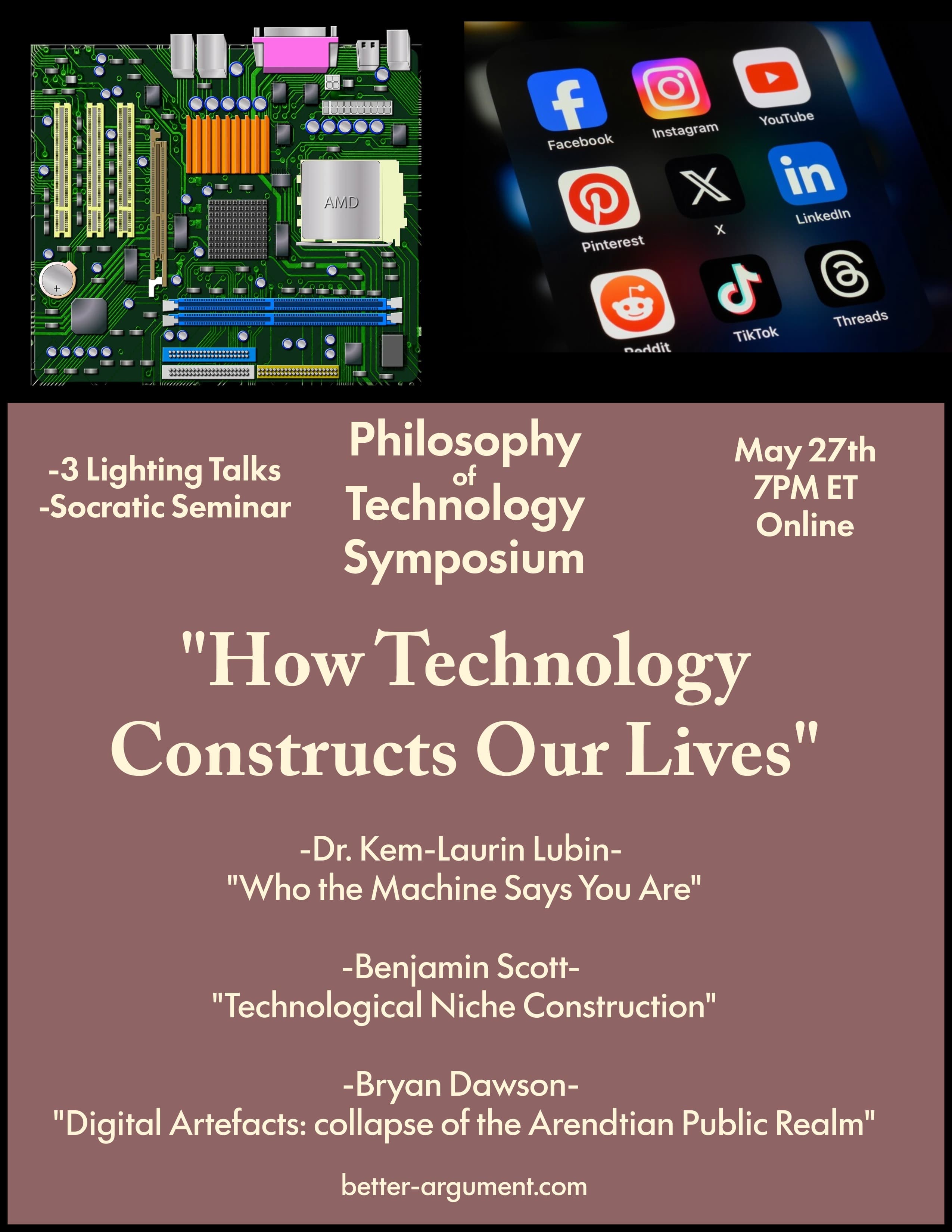 Philosophy of Technology Symposium - May 27th, 7pm ET